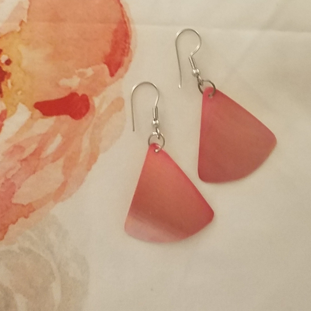 Coral Mother of Pearl Earrings